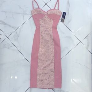 Stop staring Pink Dress pinup